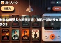 制作动漫要多少原画资源（制作一部动漫大概多少）