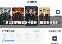 怎么制作采集表格教程（采集表模板）