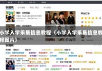 小学入学采集信息教程（小学入学采集信息教程图片）