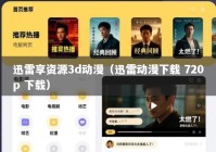 迅雷享资源3d动漫（迅雷动漫下载 720p 下载）