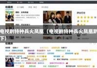 电视剧特种兵火凤凰（电视剧特种兵火凤凰趴下）