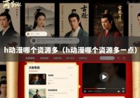 h动漫哪个资源多（h动漫哪个资源多一点）