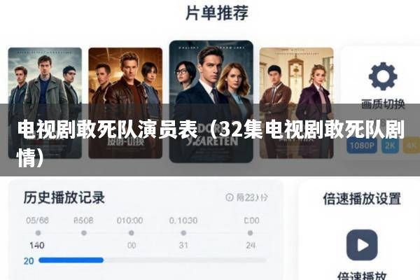 电视剧敢死队演员表(32集电视剧敢死队剧情)