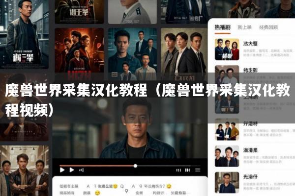 魔兽世界采集汉化教程(魔兽世界采集汉化教程视频)