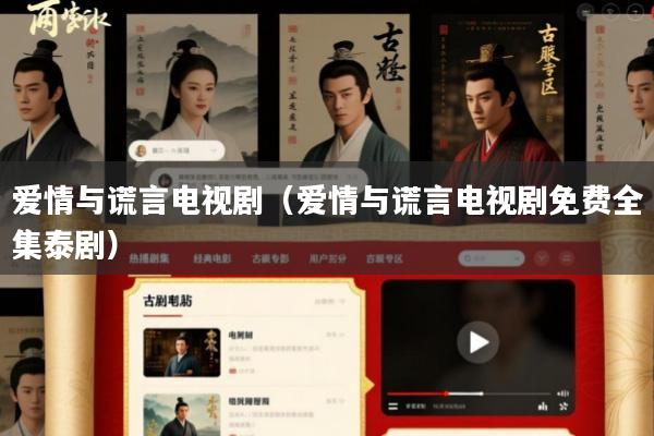 爱情与谎言电视剧(爱情与谎言电视剧免费全集泰剧)